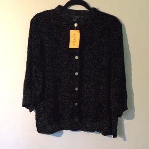 Citron burnout blouse
